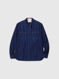 SUGAR,CANE,シュガーケーン,シャツ,長袖,FICTION,ROMANCE,8.5oz.,WABASH,STRIPE,WORK,SHIRT,ウォバッシュ,ストライプ,ネイビー,SC25551