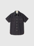 SUGAR,CANE,シュガーケーン,シャツ,半袖,FICTION,ROMANCE,BLACK,WABASH,STRIPE,WORK,SHIRT,ブラック,ウォバッシュ,日本製,東洋,SC36267