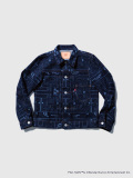 TMT,PAC-MAN,デニム,ジャケット,メンズ,大戦モデル,1st,HQ,DENIM,TRUCKER,JACKET,Tバック,センターセパレート,TJKS24PM01
