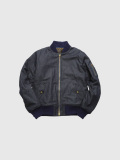 TMT,デニム,ジャケット,MA-1,中綿,ボンバージャケット,INDIGO,INDIGO,LIGHT,経年変化,加工,TJKF2502,MA-1,DENIM,JACKET