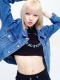 ACME',DE,LA,VIE,ADLV,アクメドラビ,LISA,Tシャツ,レディース,おしゃれ,ダンス,ショート丈,BLACKPINK,ブラックピンク,リサ,ADLV-10