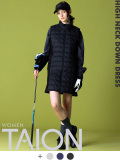 TAION,タイオン,ダウンベスト,ワンピース,レディース,シンプル,おしゃれ,かわいい,動きやすい,スポーツ,アクティブ,TAION-W002WZGST-LONG
