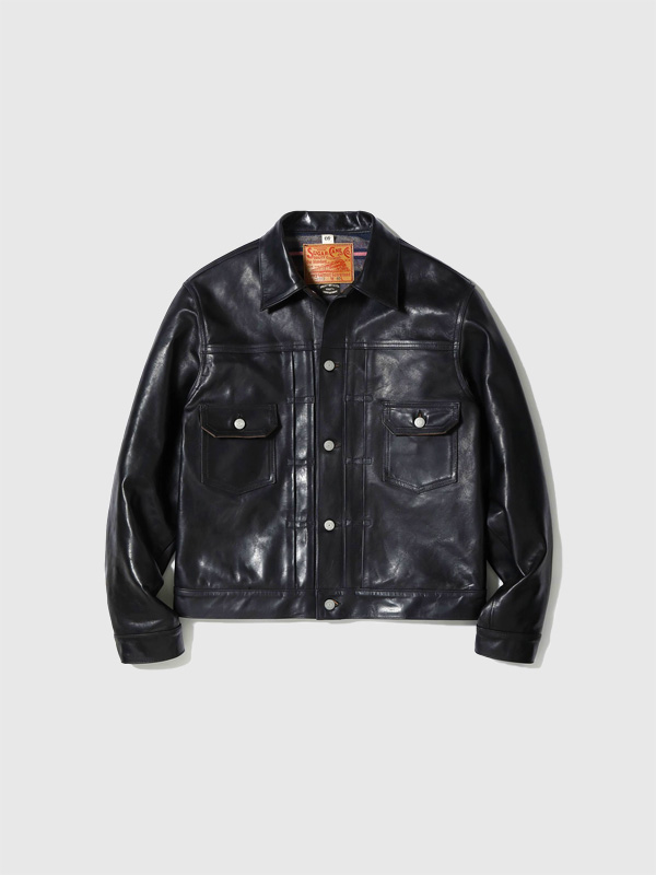 SUGAR,CANE,シュガーケーン,ジャケット,ホースレザー,2nd,ブランケット,茶芯,馬革,SC80681,BLACK,HORSEHIDE,LEATHER,JACKET,1953,MODEL