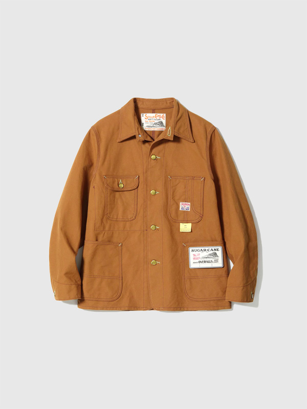 SUGAR,CANE,シュガーケーン,ジャケット,メンズ,シンプル,13oz.,BROWN,DUCK,WORK,COAT,13オンス,ブラウン,ダック,SC15657