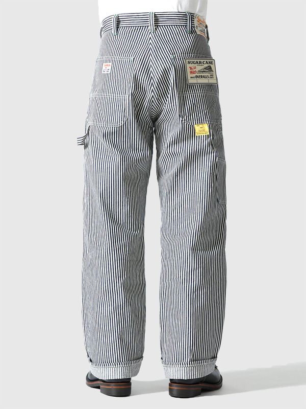 SUGAR,CANE,シュガーケーン,ワークパンツ,メンズ,レディース,デニム,おしゃれ,かっこいい,11oz.,HICKORY,STRIPE,WORK,PANTS,SC42496