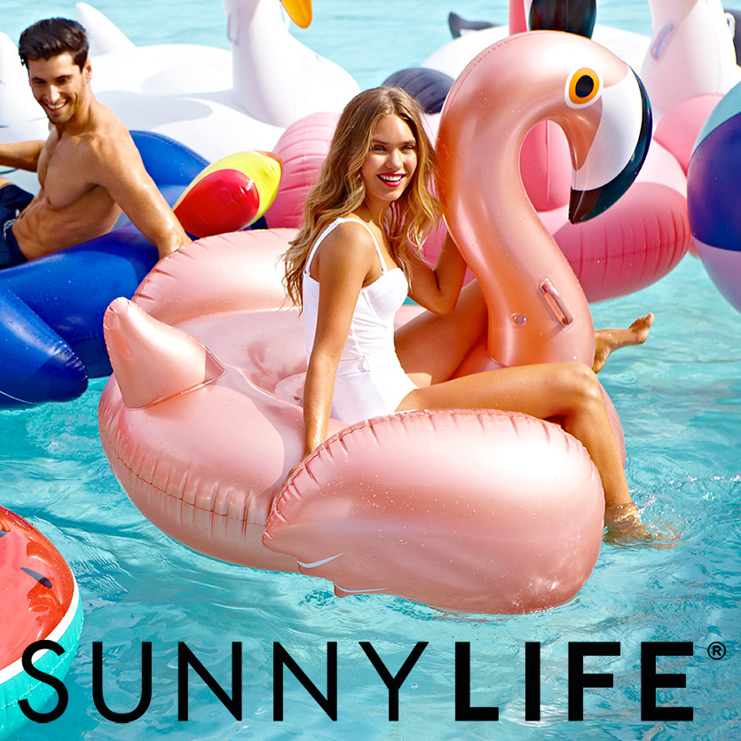 SUNNYLIFE（サニーライフ）ピンクフラミンゴボート/浮き輪