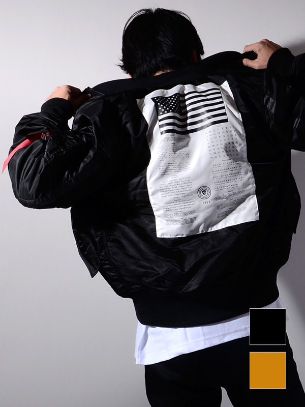 あめ様BS MA-1ブラック（タグ無し） ALPHA INDUSTRIES アルファ MA-1 ジャケット メンズ レディース