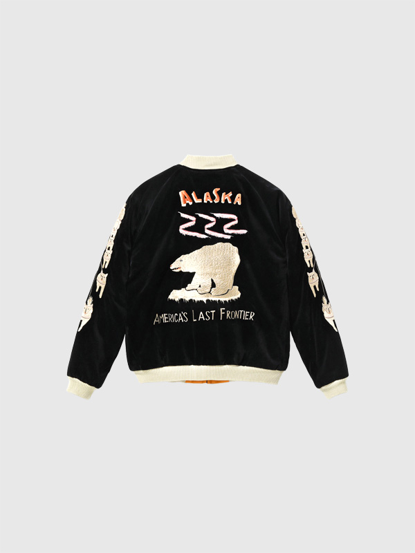 TAILOR,TOYO,テーラー東洋,スカジャン,別珍,2025,Late,1950s,Velveteen,Souvenir,Jacket,POLAR,BEAR,ALASKA,MAPTT15792-119