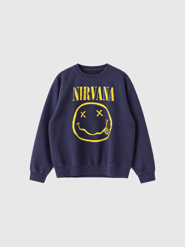 THRIFTY,LOOK,スリフティー,ルック,スウェット,トレーナー,NIRVANA,ニルヴァーナ,スマイリー,フェイス,裏起毛,TL26S101