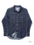 HOUSTON,ヒューストン,デニム,シャツ,メンズ,レディース,シンプル,おしゃれ,かっこいい,定番,USA,COTTON,DENIM,WESTERN,SHIRT,40695