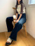 EMODA,エモダ,デニム,レディース,カットフリンジルーズジーンズ,デニムパンツ,ワイド,おしゃれ,かわいい,パンツ,042322471001