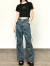 EMODA,エモダ,デニムパンツ,レディース,ダブル,ベルト,ルーズ,ジーンズ,おしゃれ,かわいい,春夏,美脚,脚長,042442470001