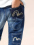 EVISU,エヴィス,ジーンズ,マルチポケット,カモメ,家紋,ロゴ刺繍,テーパーフィット,ボタンフライ,BROCADE,PATCH,2ESHTM6JE1050