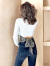 GYDA,ジェイダ,レオパード,BACK,リボン,テレコ,ロンＴ,長袖,Tシャツ,レディース,おしゃれ,かわいい,シンプル,カジュアル,072452722001