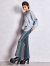 GYDA,ジェイダ,デニム,パンツ,ハイウエスト,LEG,2WAY,ECO,FUR,サイド,レース,アップ,フレア,デニム,パンツ,072562413301