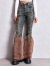 GYDA,ジェイダ,デニム,パンツ,ハイウエスト,LEG,2WAY,ECO,FUR,サイド,レース,アップ,フレア,デニム,パンツ,072562413301