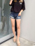 GYDA,ジェイダ,デニム,ショートパンツ,ハイウエスト,BACK,RIPPED,デニム,ショート,パンツ,レディース,夏,072522403001