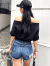 GYDA,ジェイダ,デニム,ショートパンツ,ハイウエスト,BACK,RIPPED,デニム,ショート,パンツ,レディース,夏,072522403001