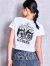 GYDA,ジェイダ,Tシャツ,半袖,GEMI,BUNNY,ショート,Tシャツ,ショート,シルエット,クロスモチーフ,セイクリッド,エッジ,072622703201
