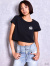 GYDA,ジェイダ,Tシャツ,半袖,GEMI,BUNNY,ショート,Tシャツ,ショート,シルエット,クロスモチーフ,セイクリッド,エッジ,072622703201