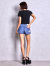 GYDA,ジェイダ,Tシャツ,半袖,GLITTER,GG,ショート,シルエット,トップス,ロゴ,ブランド,ショート丈,伸縮,072622733101