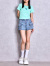 GYDA,ジェイダ,Tシャツ,半袖,GLITTER,GG,ショート,シルエット,トップス,ロゴ,ブランド,ショート丈,伸縮,072622733101