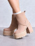 GYDA,ジェイダ,フェイクムートン,platform,ショート,ブーツ,厚底,レディース,厚底ブーツ,12cm,フェイクムートン,072551805001