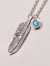 NORTH,WORKS,ノースワークス,フェザー,ネックレス,メンズ,レディース,コイン,シルバー,ターコイズ,トルコ石,LIBERTY,FEATHER,N-410