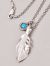 NORTH,WORKS,ノースワークス,フェザー,ネックレス,メンズ,レディース,コイン,シルバー,ターコイズ,MINI,FEATHER,N-615