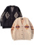 PENDLETON,ペンドルトン,カーディガン,ウール,100%,ハーディング柄,ゆったり,オーバーサイズ,Harding,5575-2001,アイボリー,ブラック