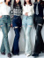 リゼクシー,デニム,パンツ,カット,アウト,リボン,デニム,パンツ,フレアパンツ,ブーツカット,ストレッチ,アイスブルー,152542419101