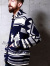 TMT,カーディガン,ニット,レディース,メンズ,柄,ネイティブ柄,アシンメトリー,NATIVE,KNIT,CARDIGAN,TKNF2401