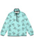 TMT,フリース,ジャケット,レディース,メンズ,ハーフジップ,おしゃれ,かわいい,ブランド,日本製,TMT,ベア,総柄,ターコイズ,TSWF2403