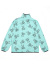 TMT,フリース,ジャケット,レディース,メンズ,ハーフジップ,おしゃれ,かわいい,ブランド,日本製,TMT,ベア,総柄,ターコイズ,TSWF2403
