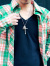 TMT,チェック,シャツ,メンズ,レディ―ス,グリーン,オレンジ,ダブルガーゼ,チェックシャツ,おしゃれ,TSHS23SP01