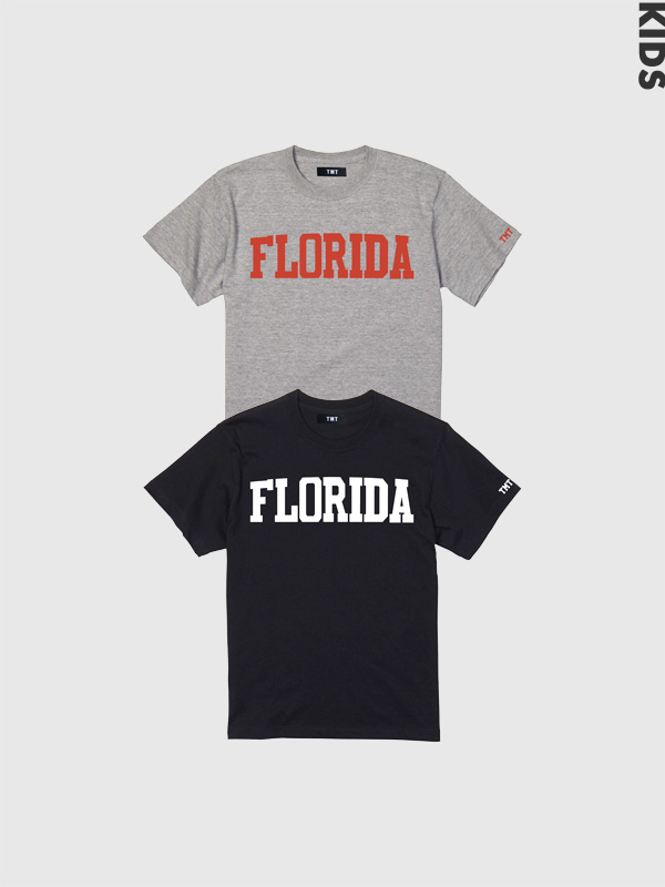 TMT,Tシャツ,キッズ,FLORIDA,綿,100%,半袖,日本製,TCSF25SP02,5.6oz,COTTON,S/S,Tee,人気,定番,数量限定,110cm,130,150