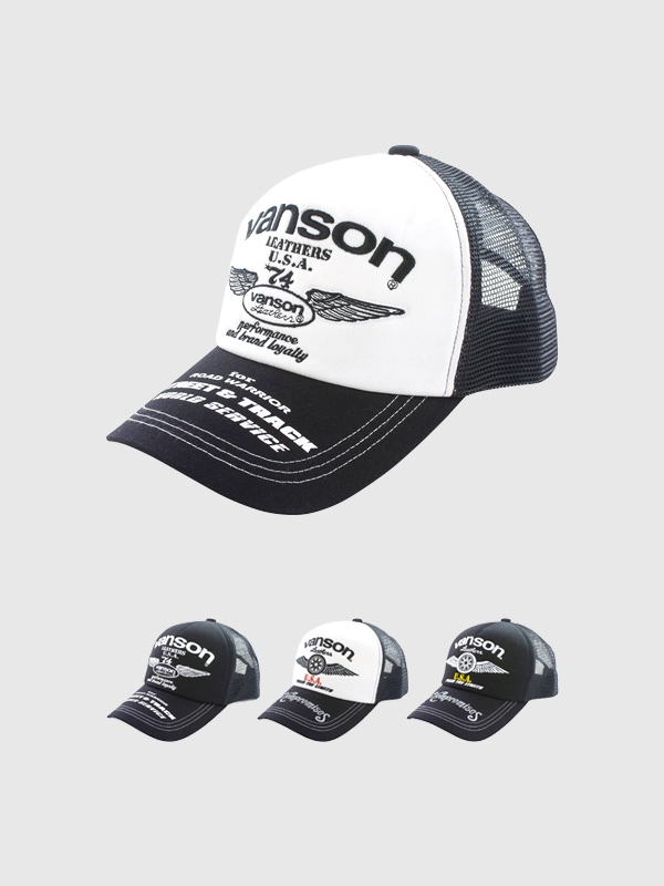 VANSON,バンソン,キャップ,CAP,メッシュ,フライング,ホイール,オーバルロゴ,刺繍,プリント,MESH,CAP,VS26702S,VS26703S