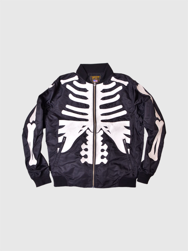VANSON,バンソン,ジャケット,レディース,メンズ,スカル,ボーン,ナイロンツイル,刺繍,ボーン,NYLON,TWILL,JACKET,スカジャン,NVJK-2502