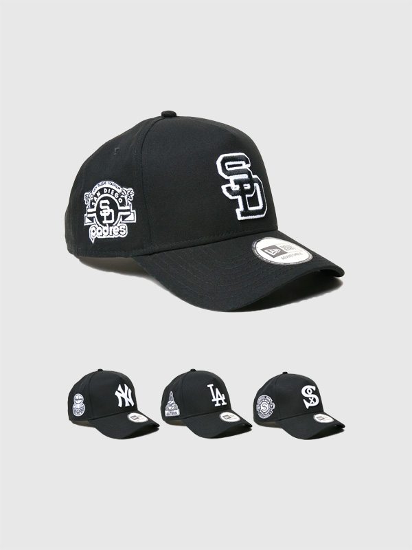 NEW ERA ニューエラ キャップ 9FORTY A-Frame MLB Black & White