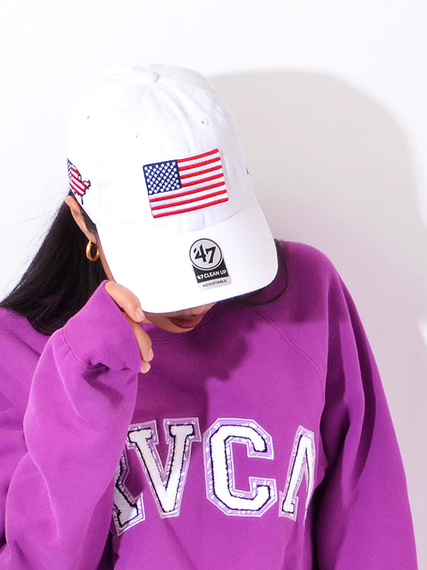 47Brand,フォーティーセブン,キャップ,メンズ,レディース,おしゃれ,かわいい,ブランド,帽子,USA,Flag,Heritage,Front,XC-HRTGF198GWS-WH