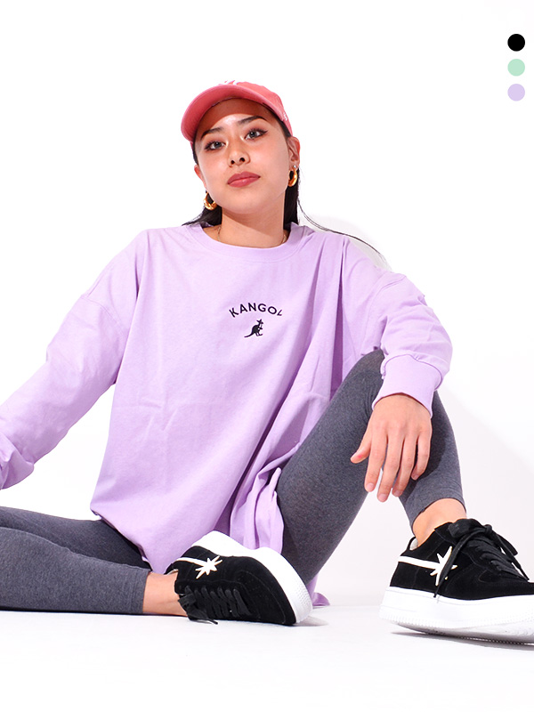 KANGOL,カンゴール,レディース,長袖,おしゃれ,ブランド,大きいサイズ,ビッグシルエット,ラウンド,ドロップショルダー,Y5120N