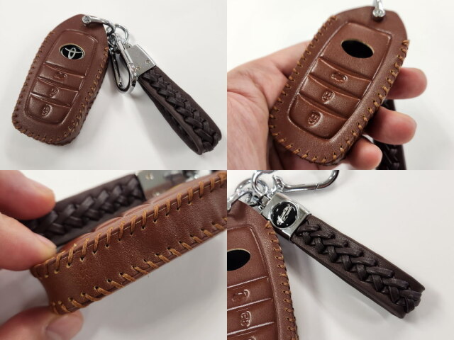 トヨタ・セリカXX国産本革キーケース トヨタ用 本革 スマートキーケース キーカバー ストラップ付