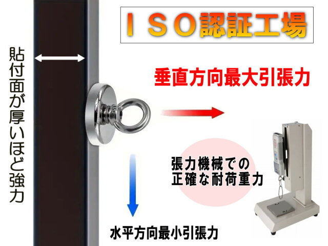 超強力 マグネットフック 耐荷重 160kg ネオジム磁石 N35 強力 磁石