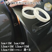 ドアエッジプロテクションフィルム 幅1cm 幅1.5cm 長さ1m 長さ5m 長さ15m PPFフィルム ドアエッジ ペイントプロテクションフィルム 擦りキズ防止 ドアフィルム エッジガード エッジモール 保護フィルム クリア 透明 艶無し 透明プロテクションフィルム