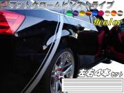 ピンストライプ Atype (マットクローム) 左右セット 4本セット 幅10mm×1400mm 2本 幅50mm×1400mm 2本 ピンスト 直線 ストレート ステッカー ライン 自動車 バイナルグラフィック