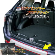 リアステップガード (ジープ コンパス) 車種専用 カット済み 傷防止フィルム プロテクションフィルム 車種専用カット済み リアステップ 保護フィルム キズ防止 保護 クリア 透明 M624 ジープ用