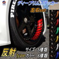 深リム ステッカー 反射タイプ 2cm 3cm 4cm 5cm 6cm ホイール左右2本分 転写シート付き ディープリム用リムステッカー 幅20mm レーシングtype スポーツ スポーティ系 ホイールステッカー 自動車用デカール バイク用