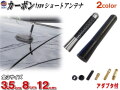 カーボンアンテナ 汎用シームレス ショートアンテナ 黒 ブラック 銀 シルバー 35mm 80mm 120mm車載用 ユーロタイプ アンテナ ネジ径M5 M6対応 純正 交換用ルーフトップ アルミ製ウェットカーボン調 ヨーロッパ車ロッド欧州FM AM