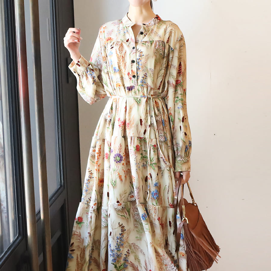 アレクシア・ティアードロングリボンワンピース