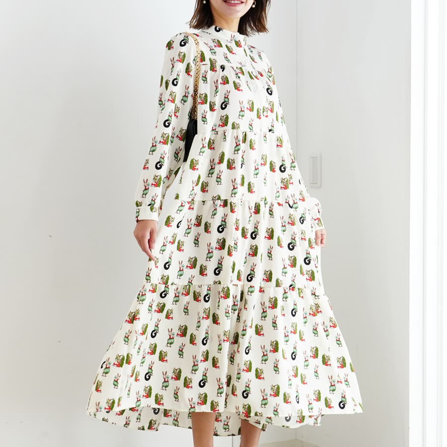 キャロル・ロマンティックバニー・ティアードワンピース